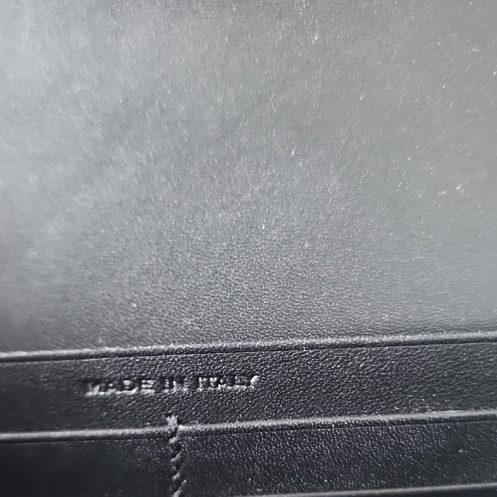 Yves Saint Laurent Black Clutch with Silver Logo - Picture 4 of 10